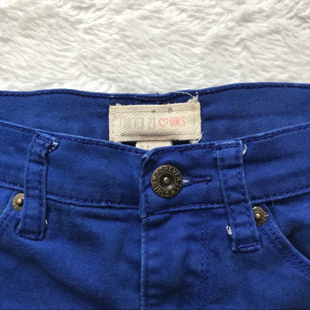 Forever21 girls blue shorts - Picture 3 of 3